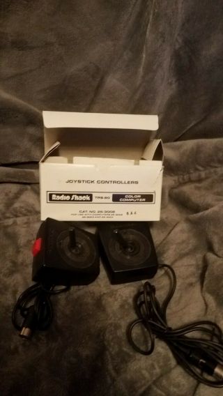 Vintage Radio Shack Joystick Controllers For Trs - 80 (26 - 3008) And Box For Them