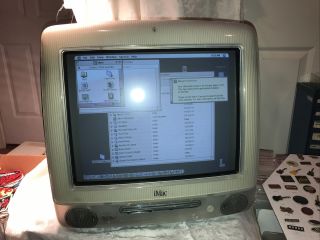 Vintage Apple IMac Mac M5521 Computer Running OS 9.  2 Blue 3