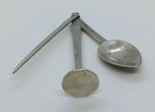 Whiting Antique Sterling Silver 3 Piece Pipe Tamper Tool Set 2