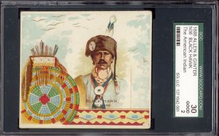 1888 N36 Allen & Ginter American Indian Chiefs - Black Hawk - Sgc 2 Good