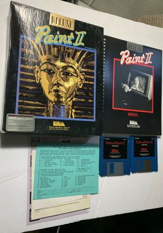 Deluxe Paint Ii - Vintage Commodore Amiga Software - - Cib Usa