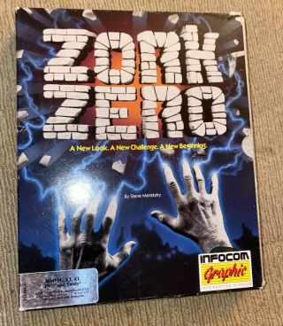 Infocom Graphic Zork Zero Ibm Pc Dos Tandy Xt At Computer Game 5.  25 " Floppy Disk
