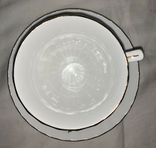 Vintage Duchess Footed Teacup & Saucer Fine Bone China Violet Design England 2