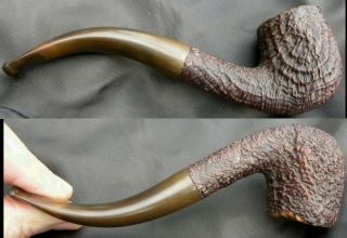 Antique Dunhill’s Shell Curve Stem Tobacco Pipe Double Die 151/9 1130806/15 Etc