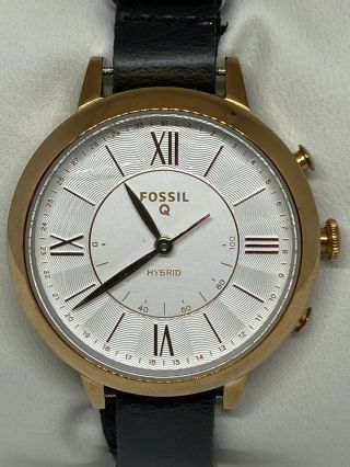 Fossil Jaqueline Ftw5013 Women Leather Analog White Dial Hybrid Smartwatch Cm384