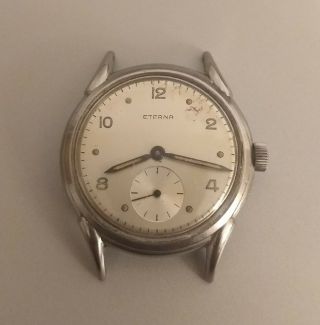 Vintage Eterna Wristwatch.  Radium Dial.  35mm Case.