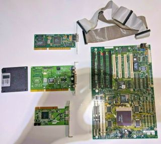 Vintage Micronics Pentium 166 CPU,  Motherboard,  16MB RAM VGA Video Sound Card 2
