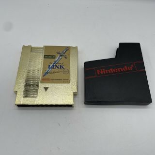 Nes Zelda Ii 2 Adventure Of Link Gold W/ Sleeve Authentic Vintage