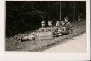Vintage Postcard Rppc German Soldiers In The Field