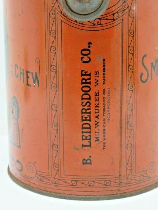 Rare Bigger Hair Tobacco Tin.  1920s.  B.  Leidersdorf Co.