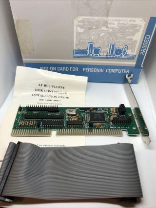 Isa At 16 - Bit Controller Card I/o Ide Hd & Floppy 486 386 Computers