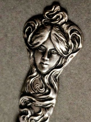 Vintage San Gabriel Mission Sterling Silver Spoon Souvenir Art Nouveau Design