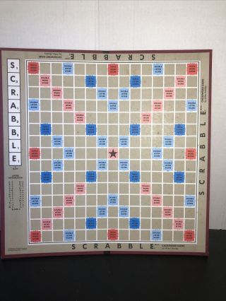 Vintage Scrabble Game Board Only Replacement Piece Made In Usa