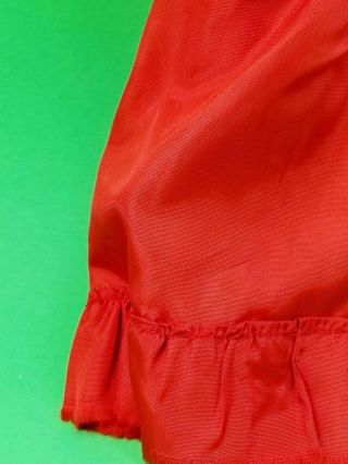 Barbie Doll Sized Red Satin Gown / Dress MINTY Vintage 1960 ' s 3