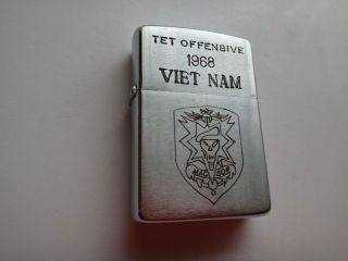Vietnam War Year 1968 Zippo Lighter Tet Offensivf 1968,  Us Army Macv - Sog Logo