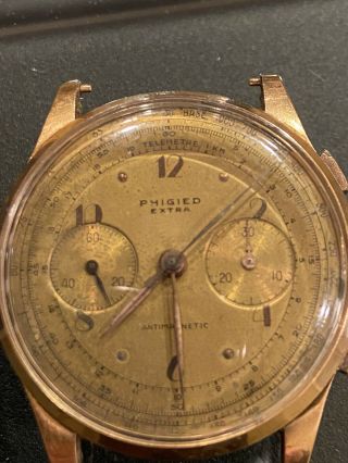 Phigied Extra 18k Gold Watch,  Winds Up And Runs 2