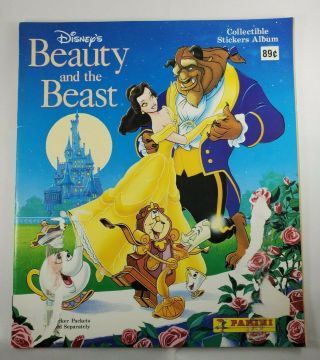 Vintage Beauty & The Beast Sticker Book Panini Disney