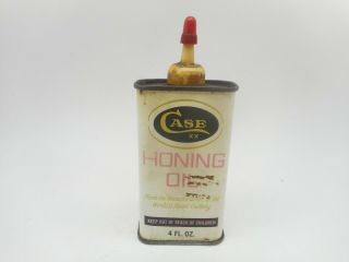 Vintage Case Xx Knife Honing Oil Handy Oiler Advertising Tin Can