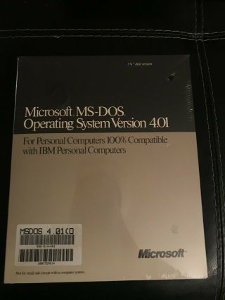 Microsoft Ms - Dos Operating System Version 4.  01 5.  25 Disks