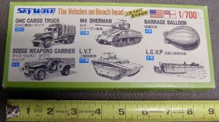 Vtg Mib Skywave 1/700 Vehicles On The Beachhead Diorama Kit