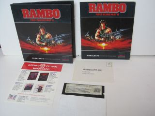 Vintage Apple Ii Iic Iigs Software Game Rambo Mindscape