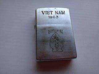 Vietnam War Year 1963 Zippo Lighter Vietnam 1963 Us Special Forces Airborne Logo