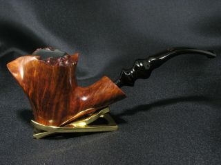 BEN WADE Royal Grain exquisite straight grain freehand pipe by PREBEN HOLM 1970s 2