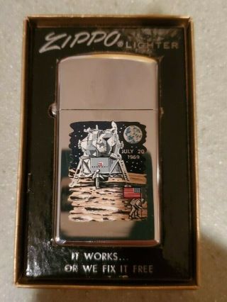 Very Rare Zippo Lighter 1969 Moon Landing Lander Town And Country