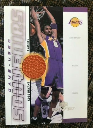 2000 Upper Deck Mvp Souvenirs Kobe Bryant La Lakers Game Ball Card Rare C