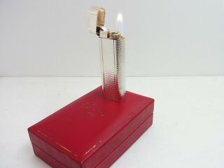 Cartier Gas Lighter 30 Microns Silver Plated All