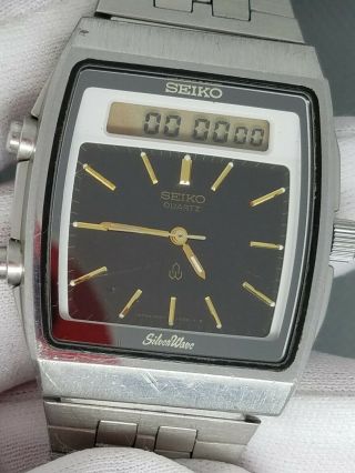 Rare Seiko Vintage Digital Watch BLACK Bond Era 80s H557 - 524A RETRO SILVERWAVE 3