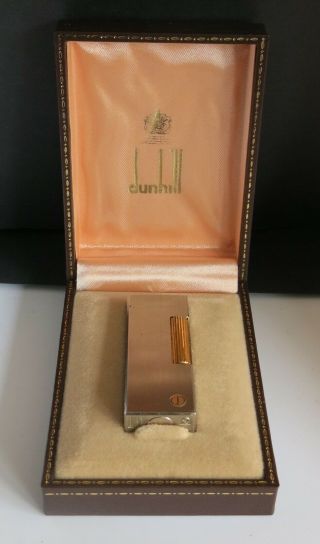 Vintage Dunhill Rollagas Lighter Boxed With Guarantee Card Booklet