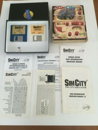 Sim City Classic,  Terrain Editor Apple Macintosh Version Mac Vintage 2
