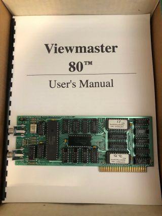 Applied Engineering Viewmaster 80 Video Card / On Apple Ii Computers