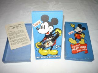 1940 Mickey Mouse Wrist Watch With Box And Instructions