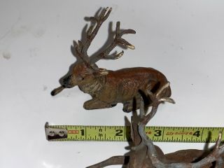 2 Vintage Metal Deer Figures Germany