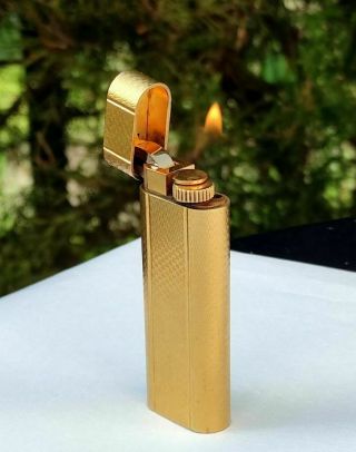Vintage Cartier Gold Plated Lighter Good