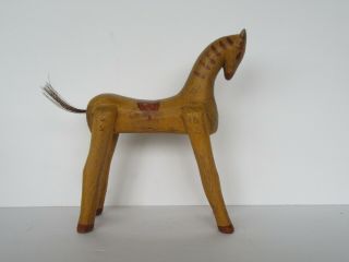 Vintage 2000 Carved & Hand Painted Folk Art Wood Horse Figure