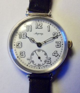 Longines 13.  34 Solid Silver Trench Watch 1916 -