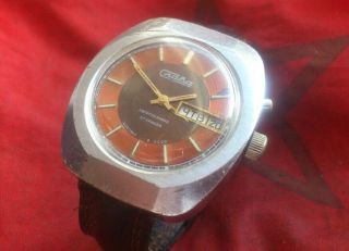 Wristwatch Slava 2427 Automatic Winding Ussr Vintage Russian Watch