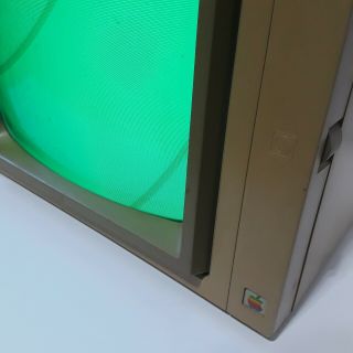 Vintage Apple Ii Green Phosphor Display Monitor A2m2010 Serial 0685499
