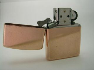 Vintage Solid Copper Zippo Lighter From 2003 D