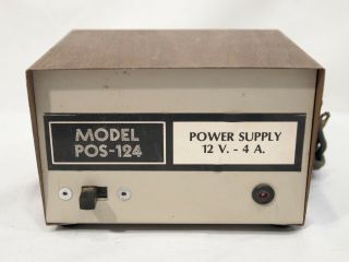 Vintage Bench Power Supply 12v 12vdc 4.  0 Amp Pos - 124 Great Woodgrain