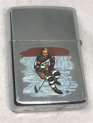 Vintage 1968 Town & Country Hockey Player Prototype Test Sample Zippo Lighter