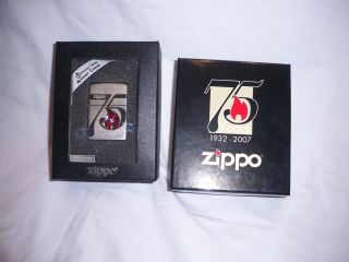 2 2007 75th Anniversary Zippo Lighters Armor Case Swaroviski Crystal 1of 227,  1