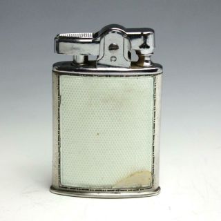 Vintage Hand Painted Floral Guilloche Enamel Sterling Silver Ronson Lighter 4