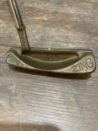 Ping Zing Vintage Right Handed Rh Karsten Mfg Corp Ping Zing 35.  5 " Putter