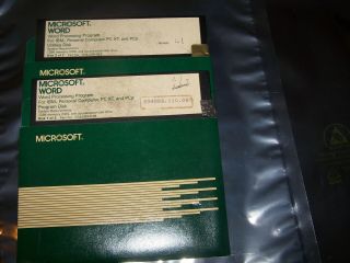 Microsoft Word For Ibm Personal Computer,  Pc Xt And Pcjr On 360k Disks
