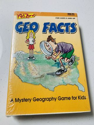 Geo Facts A Mystery Geography Game For Kids Vintage Software Cd Rom Rare
