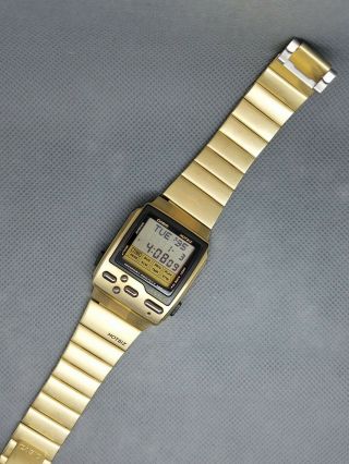 Rare Casio Vintage Digital Watch Toggle Databank Gold Hotbiz 1495 Db - 2000 Nerd